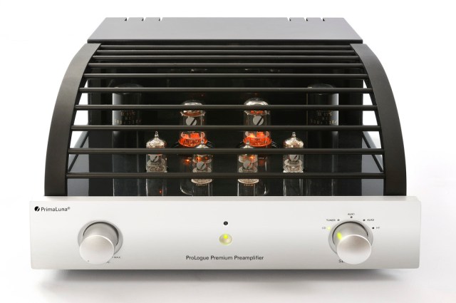 Prologue Premium Preamplifier - silver - front with cover - LR - JPG